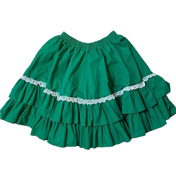 Vintage Kate Schorer Kelly Green Circle Skirt - Picture 11 of 14